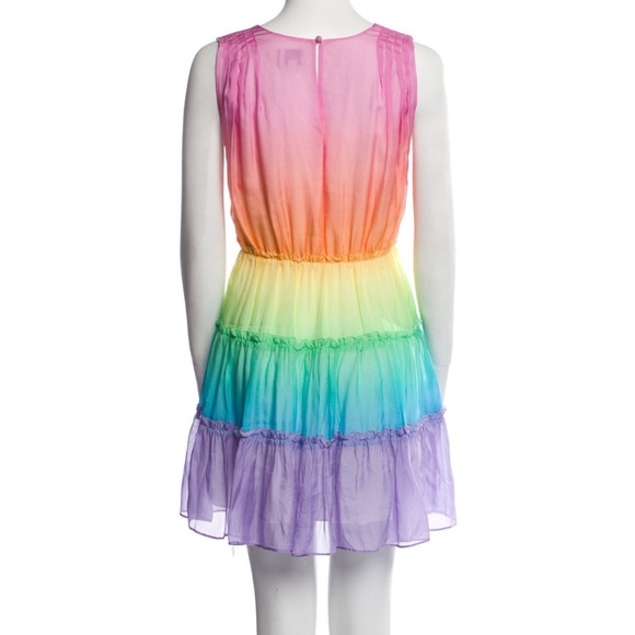 Cami NYC Egle Rainbow Silk Tiered Mini Dress XS - Picture 2 of 4